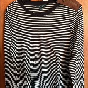 Ralph Lauren Striped Black and White Top- Brand New